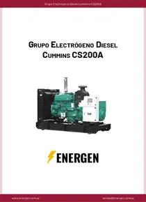 Grupo Electrógeno Diesel Cummins CS200A - Ficha Técnica