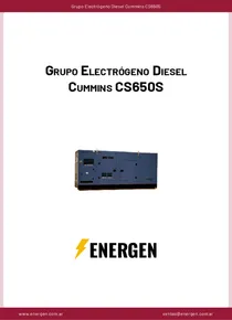 Grupo Electrógeno Diesel Cummins CS650S - Ficha Técnica