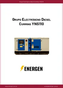 Grupo Electrógeno Diesel Cummins YNS110 - Ficha Técnica