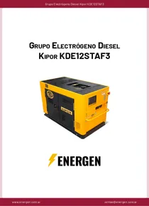 Grupo Electrógeno Diesel Kipor KDE12STAF3 - Ficha Técnica