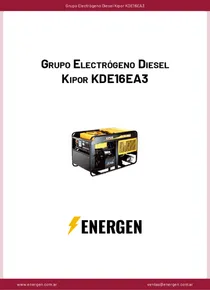 Grupo Electrógeno Diesel Kipor KDE16EA3 - Ficha Técnica