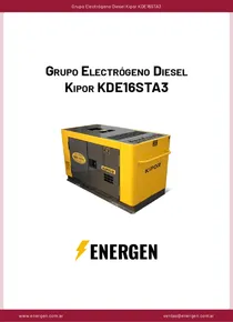 Grupo Electrógeno Diesel Kipor KDE16STA3 - Ficha Técnica