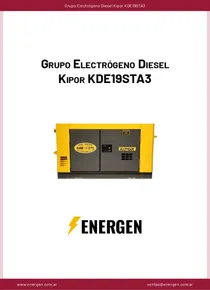 Grupo Electrógeno Diesel Kipor KDE19STA3 - Ficha Técnica