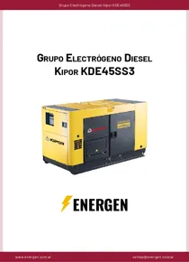 Grupo Electrógeno Diesel Kipor KDE45SS3 - Ficha Técnica