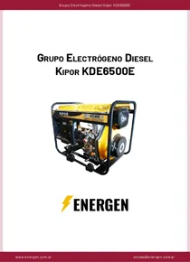 Grupo Electrógeno Diesel Kipor KDE6500E - Ficha Técnica