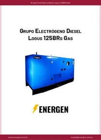 Grupo Electrógeno Diesel Logus 125BRs Gas - Ficha Técnica