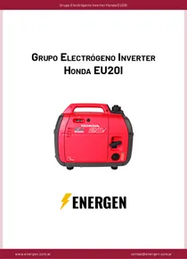 Grupo Electrógeno Inverter Honda EU20I - Ficha Técnica