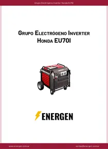 Grupo Electrógeno Inverter Honda EU70I - Ficha Técnica