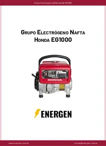 Grupo Electrógeno Nafta Honda EG1000 - Ficha Técnica