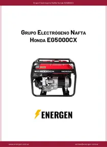 Grupo Electrógeno Nafta Honda EG5000CX - Ficha Técnica