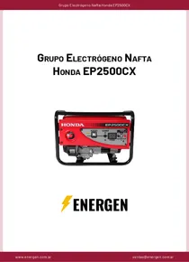 Grupo Electrógeno Nafta Honda EP2500CX - Ficha Técnica