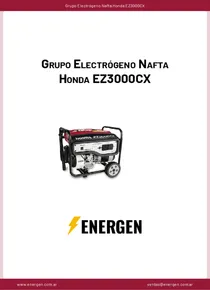 Grupo Electrógeno Nafta Honda EZ3000CX - Ficha Técnica