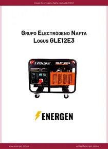 Grupo Electrógeno Nafta Logus GLE12E3 - Ficha Técnica