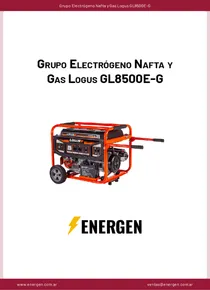 Grupo Electrógeno Nafta y Gas Logus GL8500E-G - Ficha Técnica