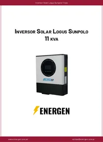 Inversor Solar Logus Sunpolo 11 kva - Ficha Técnica