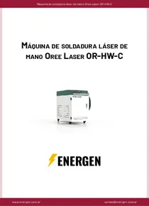 Máquina de soldadura láser de mano Oree Laser OR-HW-C - Ficha Técnica