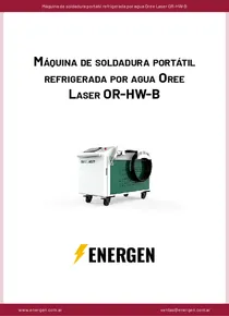 Máquina de soldadura portátil refrigerada por agua Oree Laser OR-HW-B - Ficha Técnica