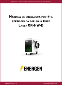 Máquina de soldadura portátil refrigerada por agua Oree Laser OR-HW-D - Ficha Técnica
