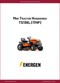 Mini Tractor Husqvarna TS138L (17HP) - Ficha Técnica