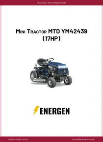 Mini Tractor MTD YM42439 (17HP) - Ficha Técnica