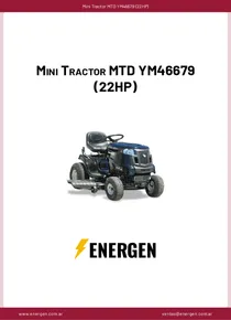 Mini Tractor MTD YM46679 (22HP) - Ficha Técnica