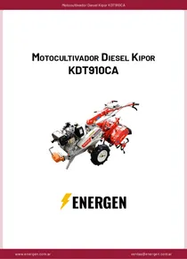 Motocultivador Diesel Kipor KDT910CA - Ficha Técnica