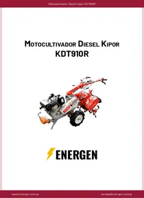 Motocultivador Diesel Kipor KDT910R - Ficha Técnica