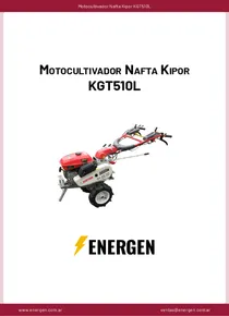 Motocultivador Nafta Kipor KGT510L - Ficha Técnica