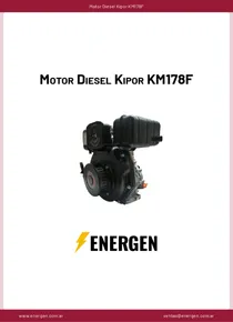 Motor Diesel Kipor KM178F - Ficha Técnica