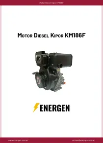 Motor Diesel Kipor KM186F - Ficha Técnica