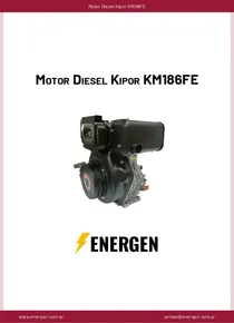 Motor Diesel Kipor KM186FE - Ficha Técnica