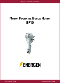 Motor Fuera de Borda Honda BF10 - Ficha Técnica