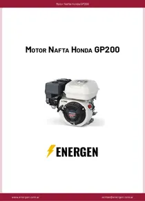 Motor Nafta Honda GP200 - Ficha Técnica