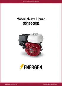 Motor Nafta Honda GX160QXE - Ficha Técnica