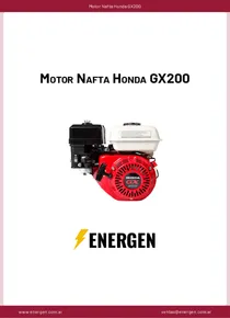 Motor Nafta Honda GX200 - Ficha Técnica