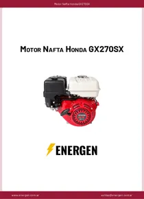 Motor Nafta Honda GX270SX - Ficha Técnica