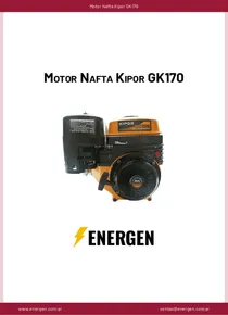 Motor Nafta Kipor GK170 - Ficha Técnica