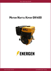 Motor Nafta Kipor GK400 - Ficha Técnica