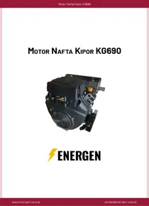 Motor Nafta Kipor KG690 - Ficha Técnica