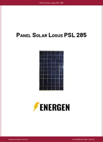 Panel Solar Logus PSL 285 - Ficha Técnica