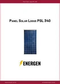 Panel Solar Logus PSL 340 - Ficha Técnica