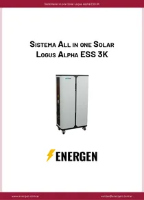 Sistema All in one Solar Logus Alpha ESS 3K - Ficha Técnica