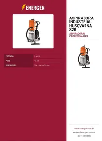 Aspiradora Industrial Husqvarna S26 - Folleto