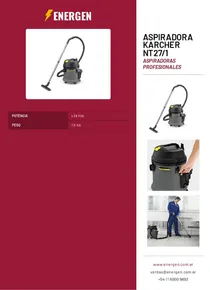 Aspiradora Karcher NT27/1 - Folleto