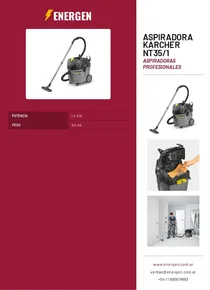 Aspiradora Karcher NT35/1 - Folleto