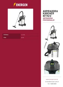 Aspiradora Karcher NT70/2 - Folleto