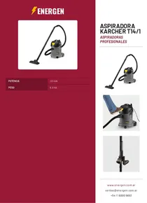 Aspiradora Karcher T14/1 - Folleto