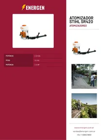 Atomizador Stihl SR420 - Folleto