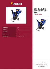 Chipeadora Logus DR-GS-65H - Folleto