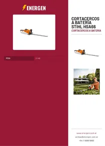 Cortacercos a Batería Stihl HSA66 - Folleto